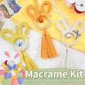 Bestselling Macrame Kit Rabbit Ornament DIY Valentine's Day Polyester Bell Tassel Car/Home Decor Gift Tutorial