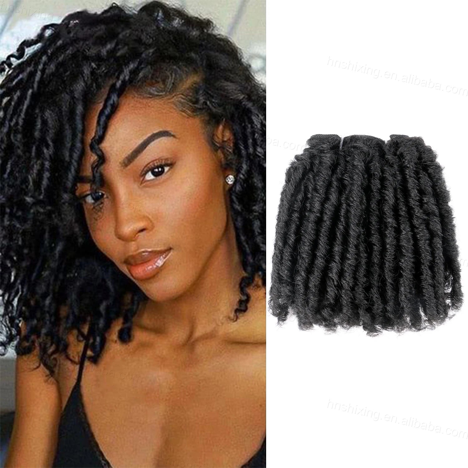 New Arrival Faux Soft Locs Pre-Twisted Crochet Hair Dreadlock Extension Weft 4 Pcs Pre-Looped Crochet Hair for Black Women