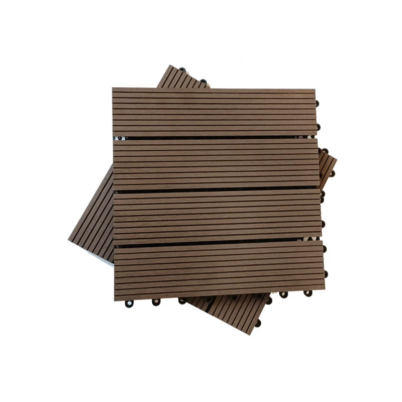 Factory Direct Sales to China Coffee DIY Wpc Wood Flooring Composite Pvc Board Tiles Decking Outdoor Balcony