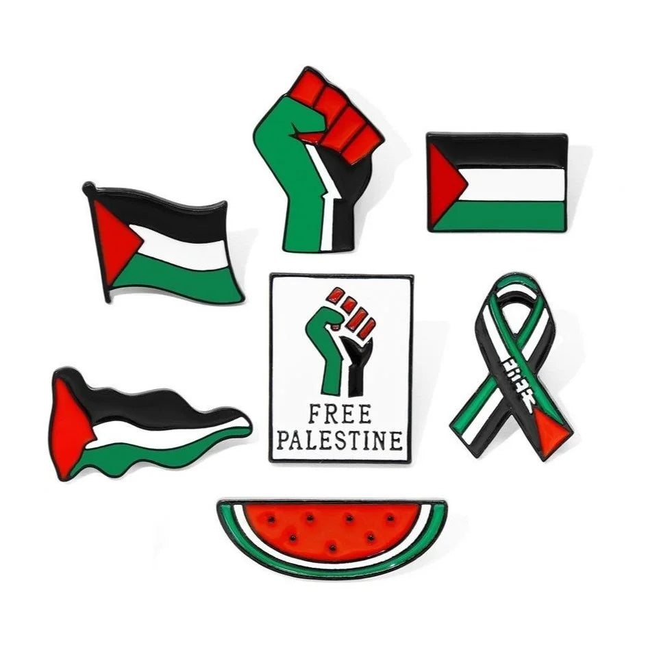 Free Palestine Accessories Stickers Pins Badge Hijab Map Bracelet Flags Scarf Palestine Pin