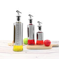 Kitchen Cooking 200ml 300ml 500ml clear Glass Olive Oil Bottle with Stainless Steel Protective Shell