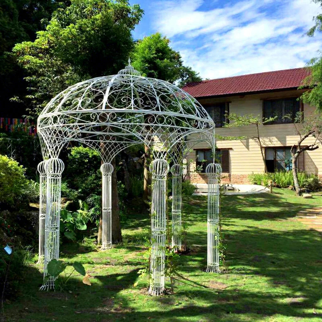 TY210705-1 LUCKYGOODS Hot Sell Large Iron Round Pavilion for Indoor or Outdoor Decoration for Wedding Decor