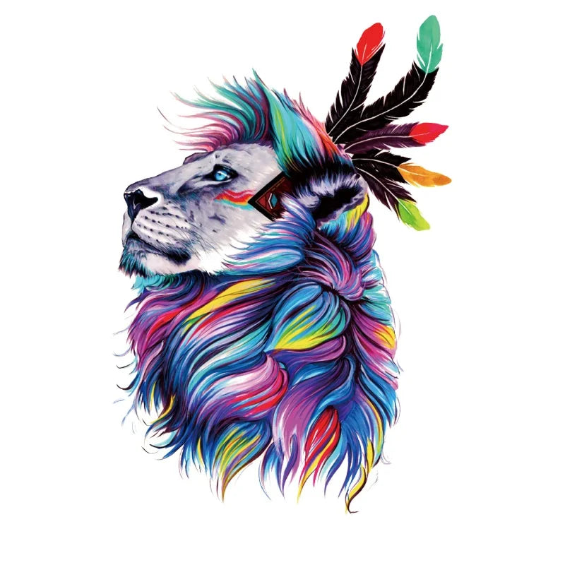 Custom Iron on Colorful Tiger Dog Owl Patches for Clothing DIY Applique Heat Screen Transfer Printing Stickers Heat Press