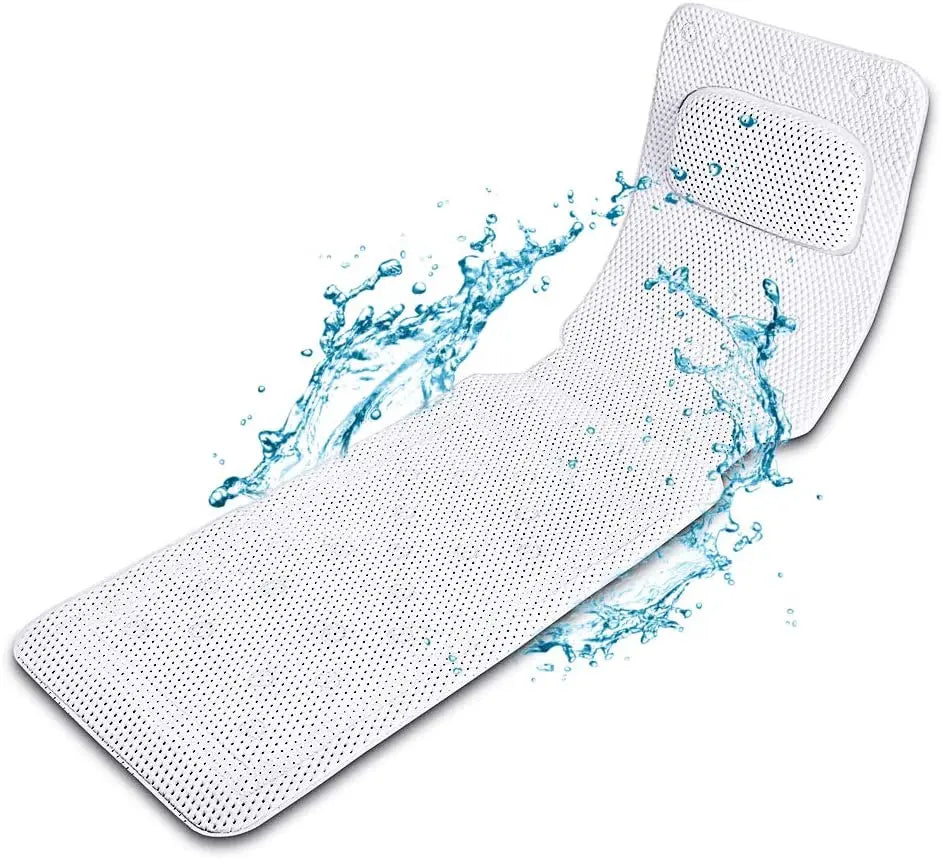 Luxury Woven 100% Polyester Bath Pillow Spa Cushion Anti-Bacteria Foam Filling Removable Washable Full Body Comfort Customizable