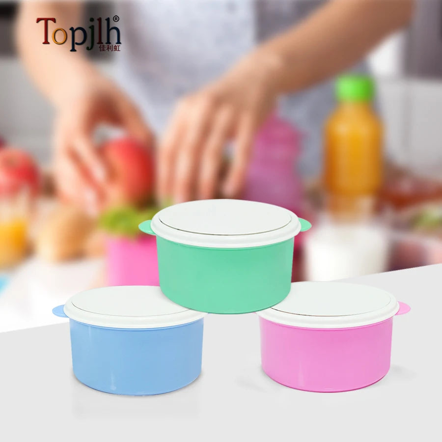 Topjlh Sublimation Lunch Box Reusable Plastic Bento Box DIY Bento Containers for Work Travel Microwave Freezer