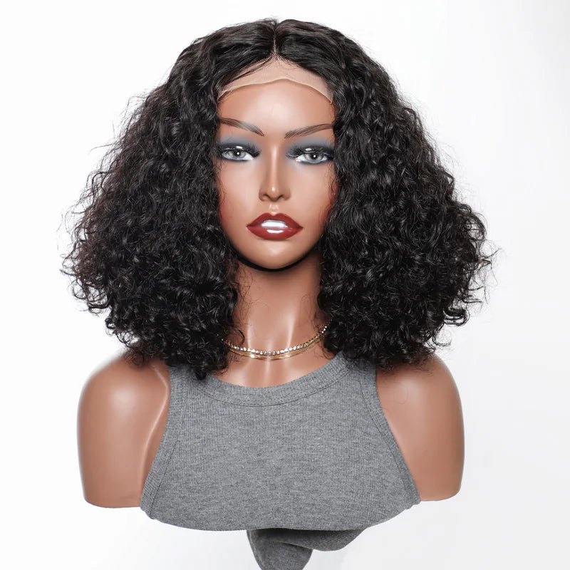 Wholesale Brazilian Deep Curly Raw Lace Front Wig Natural Afro Hair Wig 100% Remy 12 Inch Lace Front Wig