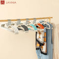 Lavinia PP Plastic Round Hook-Type Non-Slip Suit Hanger 42x15cm for Clothing Closet Shirt Storage