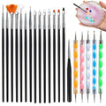 Professional Nail Tools Set Complete Set of 21pcs Include Nail Art Pen Dotting Pen Nail Art Palette Manicure Tools