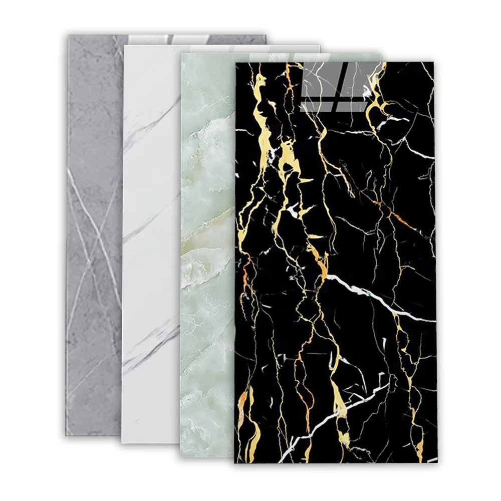 Wall Stickers Marble Wallpaper Kitchen Decorative Self-adhesive Waterproof Bathroom Modern Tile Sticker Peel and Stick PET+XPE