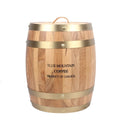 Coffee Bean Storage Tank Tea Fragrance Oak Barrel Log Barrel Coffee Barrel Sealing Lid