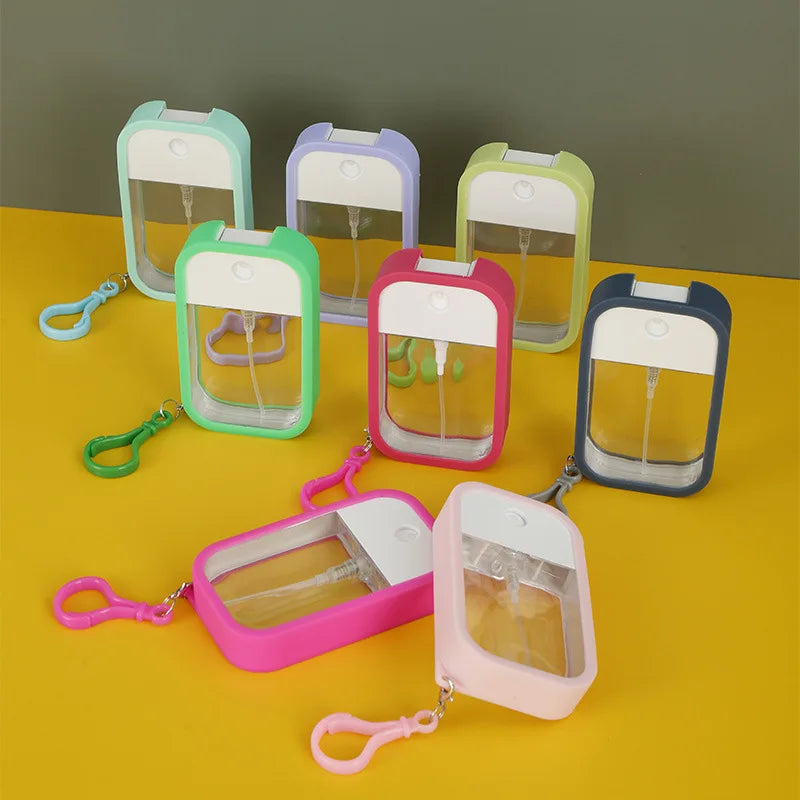 Unique Perfume Spray Bottle Plastic 40ml PETG Plastic Customized Colorful Sprayer Pen Perfume Bottle with  Silicon Rubber case