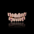 Custom Made Iced Out 925 Silver Grills Jewelry Set VVS Moissanite Marquise Diamonds Real Rose Gold Dental Teeth Grillz