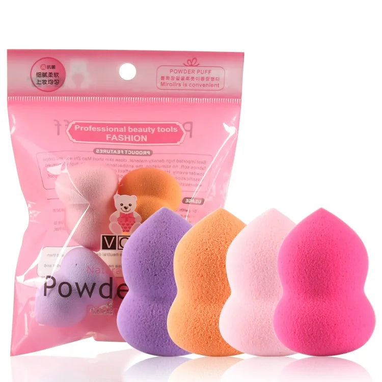 Custom Logo Yes Washable Non-latex Powder Puff Makeup Sponge Blender Beauty Makeup Sponge Set