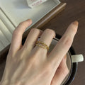 Jewelry Manufacturer Wholesale Beaded Chain Rings Stainless Steel Adjustable Tassels Rings Women
