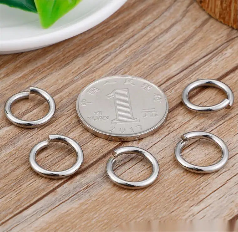 GP Stainless Steel Jump Rings Vacuum Plating for Jewelry Making Open Ring Connector Wire Split Snap Close Jewelry Findings