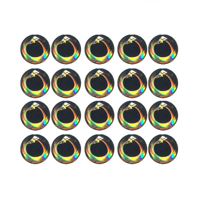 1000pcs Oval Waterproof Lure Eye Fly Tying Eyes 3mm-12mm Making Fishing Lure 3d Fish Eyes