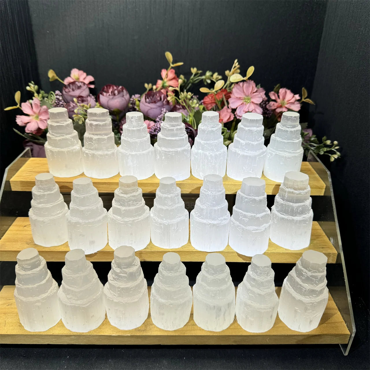Selenite Tower Healing Stone Natural Crystal Small Size Selenite Tower for Gift