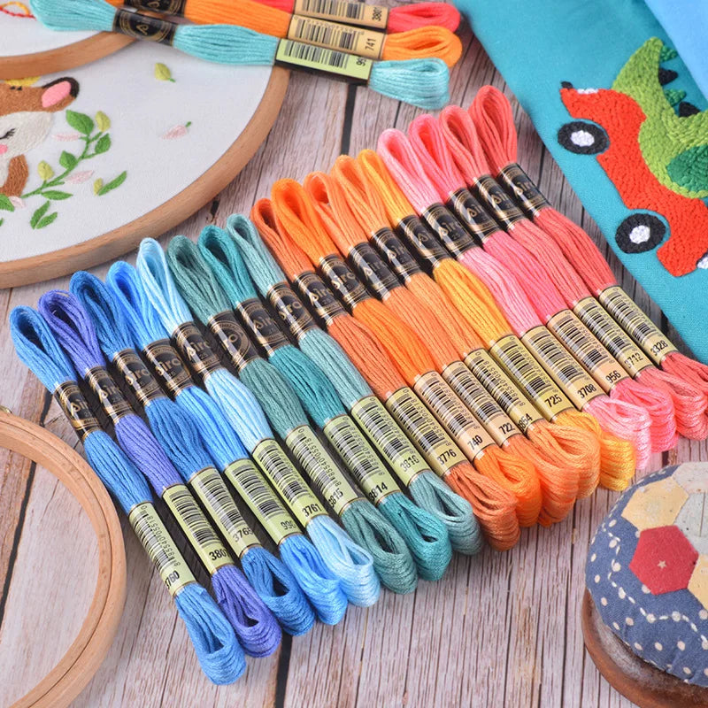 482 Colors Embroidery Floss Cross Stitch Thread 6 Stands 8 Meter Per Piece Embroidery Floss Wholesale