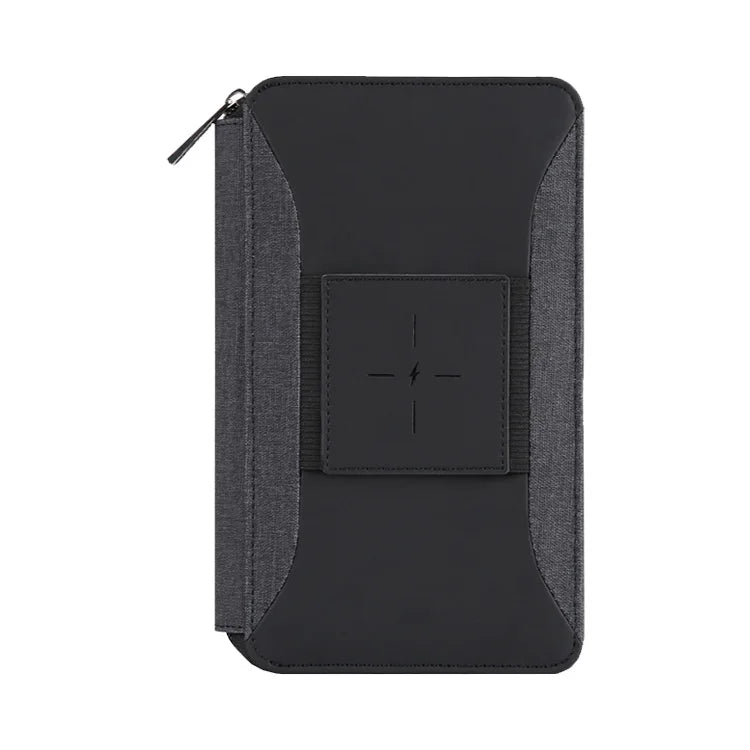 2025 Promotion Purse Power Bank Leather Cover Card Holder Wireless Charging Phone Wallet Powerbank for Business