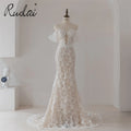 Ruolai QW01893 Mermaid Lace Sleeveless Sweetheart Neckline Lace up Back Beaded Luxury Elegant Wedding Dress Dresses