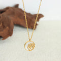 High EndJewelry Stainless Steel Women Fashion Rose Shape Shell Zircon Medal Pendant Necklace Colliers Femmes