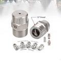 BSPT 1/2" Stainless Steel 60Â°Solid Cone Spray Nozzle High Pressure for Cleaning Humidification & Dust Control