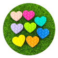 Cute Resin Grid Love Heart Cabochons Flat Back Scrapbook for Jewelry Making DIY Earrings Hairpin Brooch Accessories