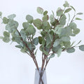 O-X0036 Wholesale Faux Eucalyptus Stem Artificial Plants Eucalyptus Leaves Lifelike Eucalyptus Greenery Bouquet for Wedding