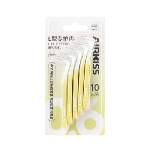 0.6mm ROHS Orthodontic Toothbrushes With L Shape Interdental Brushes Handle for Teeth Cleaning