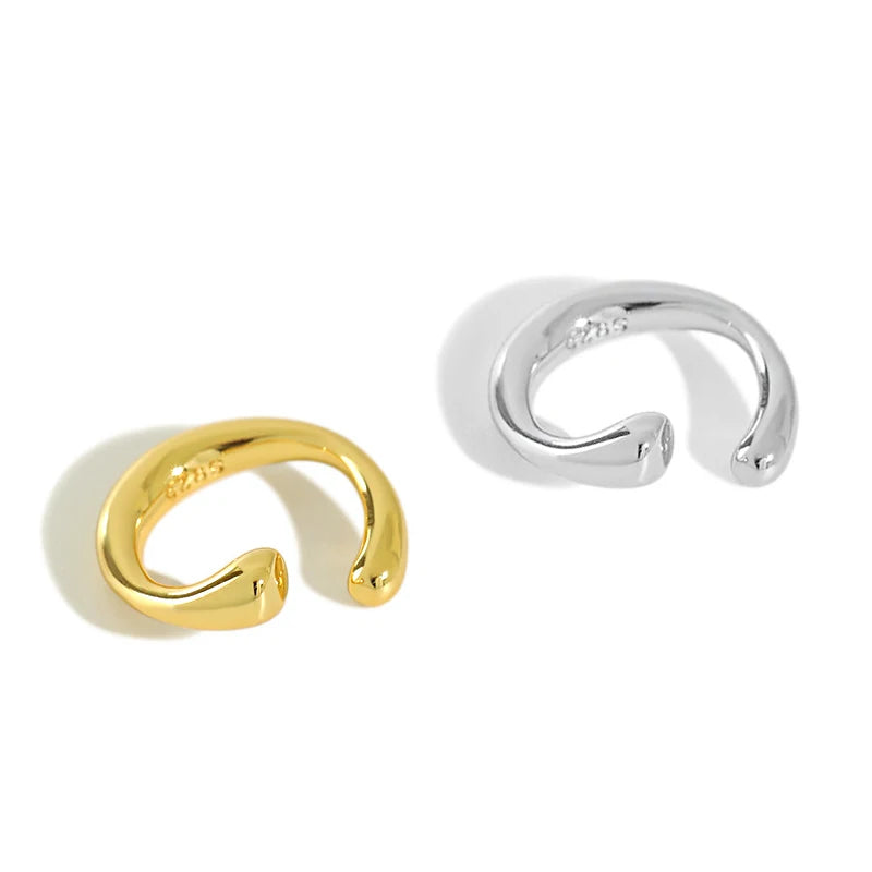 Wuqie 2021 INS Minimalist 925 Sterling Silver Fashion Ear Cuff No Pierced Design Earring