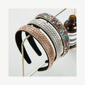 Hot Sale Full Drill Bling Crystal Designer Head Band Diamond Rhinestone Headband for Women Hair Hoop