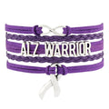 Alzheimers & Dementia Disease ALS Warrior Fighter Survivor Mom Hope Faith Love Ribbon Alzheimers Awareness Bracelets