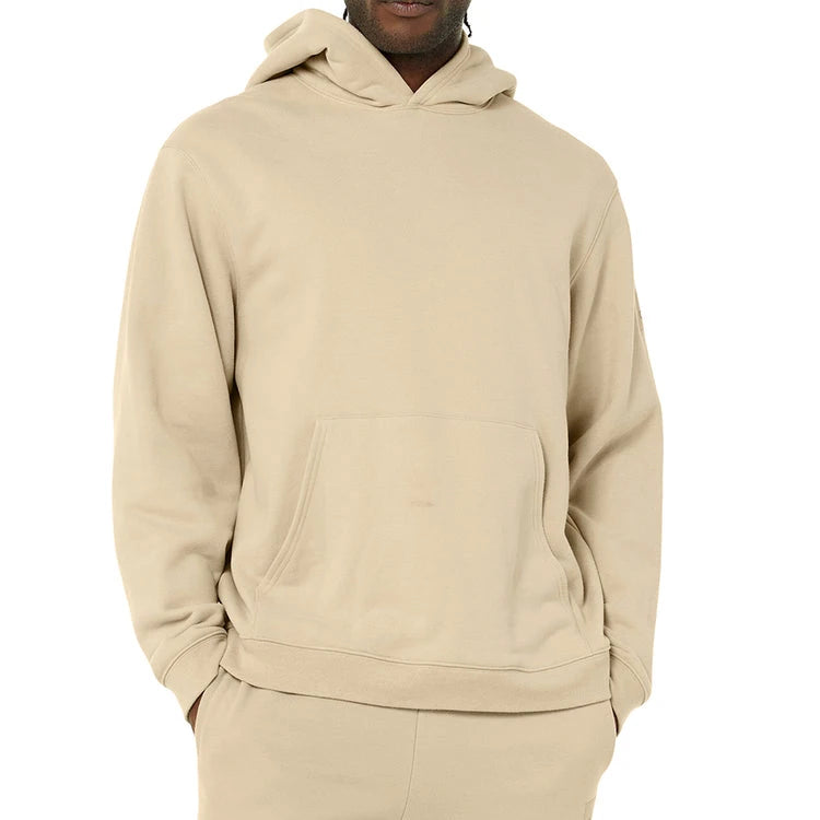 Wholesale Custom 400gsm Cotton Polyester Oversize Pullover Blank Hoodies for Men