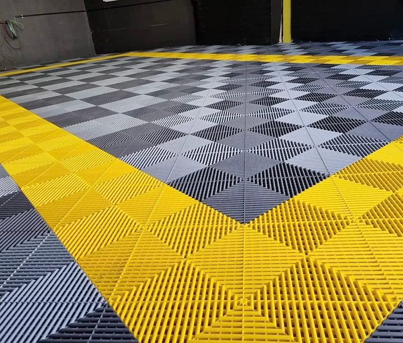 Factory-Designed Non-Slip Modular Garage Flooring Tiles Click-Installation Vinyl for Car Wash Detailing and Villa Application
