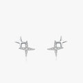 Ailmay Fashion 925 Sterling Silver Charm Sparkling Zircon Little Star Earrings for Women Girls Party Accessories Jewelry