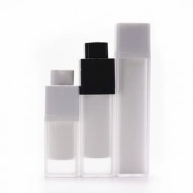 Black Cosmetic Packaging 15ml 30ml 50ml Twist up Airless Pump Bottle Skin Care Serum Lotion Pump Bottle