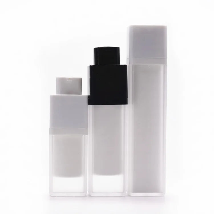 Black Cosmetic Packaging 15ml 30ml 50ml Twist up Airless Pump Bottle Skin Care Serum Lotion Pump Bottle