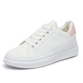 Pu Upper Women Comfortable Casual Shoes Breathable White Trainers Fashion Sneakers Customized Shoes