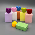 Custom Color Frosted Glass Perfume Bottle With Pump Spray Head & Heart Shape Cap 30ml  Fine Mist Glass Cologne Bottles