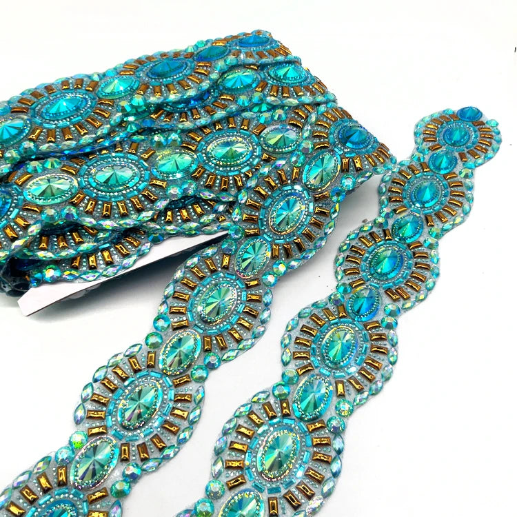 Carnival Materials and Accessories Decoration Carnival Stone Jewelry Iridescent Trims for Trinidad Carnival Costumes Processing