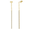 RINNTIN SE110 925 Sterling Silver Tassel Earrings Simple CZ Drop Earring for Women Fashion Party Gift Jewelry Engagement