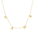 Mother's Day Gift Wholesale Jewelry 925 Sterling Silver 18k Gold Plated Spaced Initial Letter Mama Necklace