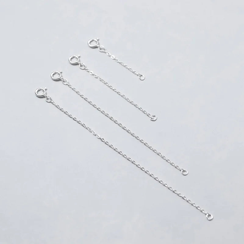 925 Sterling Silver Extension Chain Original S925 Silver Chains 925 Sterling Silver Extender Extension for Men Necklace