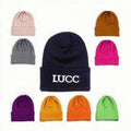 Custom 100% Acrylic Jacquard Logo Beanie Hat Knitted Winter Hat with Plaid Pattern for Beach Business & Travel