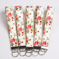 Custom Cotton Fabric Hand Wrist Wristlet Key Chain Keychain Holder Lanyard Strap for Women Girl