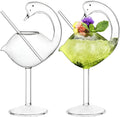 Set of 2 Creative Swan 6 Ounces Cocktail Glasses Unique Wedding Gift