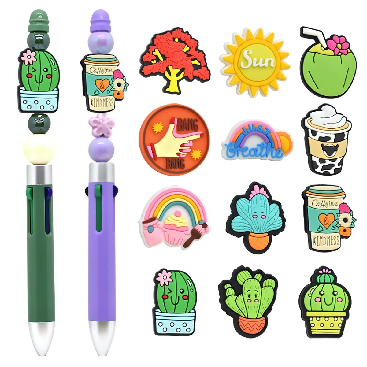 Hot Sell Custom Silicone Beads DIY Keychain Silicone Focal Beads for Pen Decoration Pen Charms