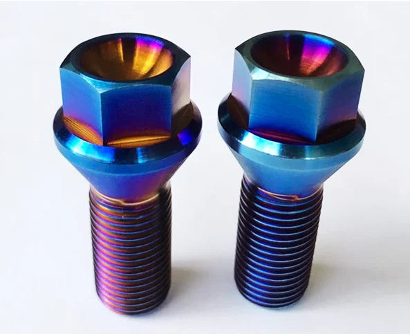 Titanium Alloy Industrial Grade Car Wheel Bolts Lug Nuts DIN Standard Plain Finish Hex Head M12 Liaofu Brand