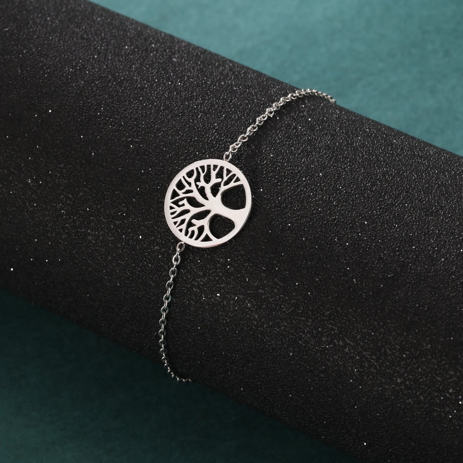 Tree Bracelet for Women Charm Gold Plated Stainless Steel Bracelets
