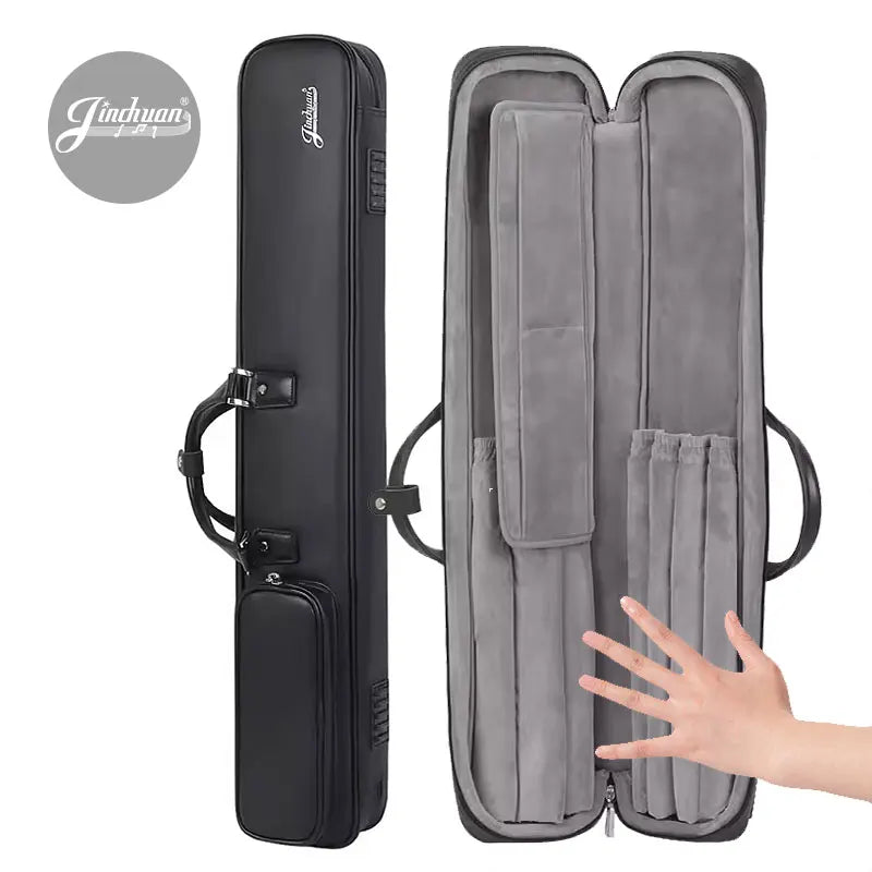 Leather Black Color Wholesale Price Soft Thick 16 mm Padded Billiard Snooker Cue Pool Cases Bag